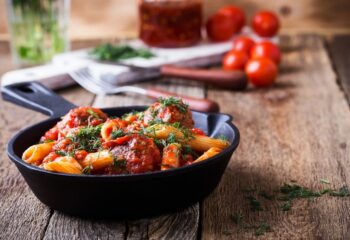 Gains Italian Meatball Penne Pasta
